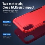 Wholesale Heavy Duty Strong Armor Hybrid Trailblazer Case Cover for Apple iPhone XR (Red)